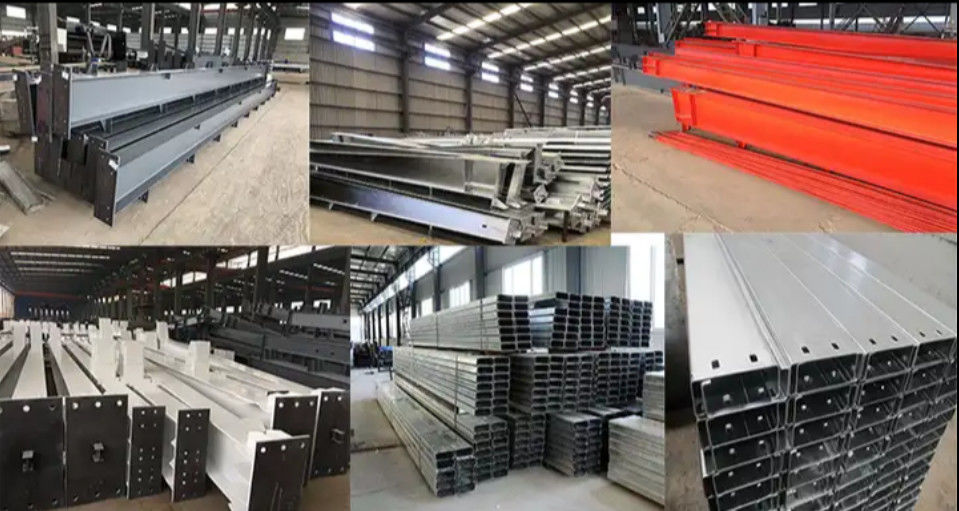 Oficina de estruturas de aço fabricadas duráveis com aço Q235 e parede de painéis sandwich