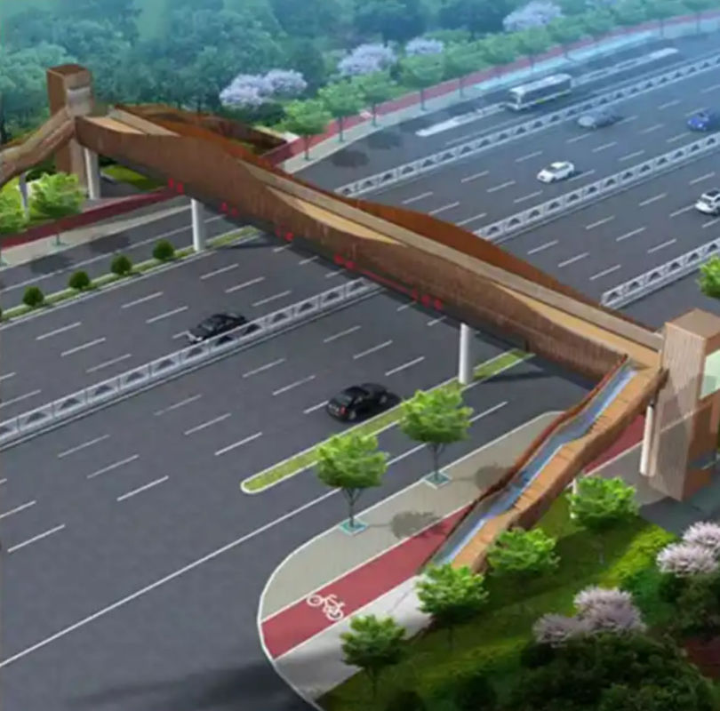 Ponte de aço modular de tipo 200 Ponte temporária de aço Bailey Antissísmica