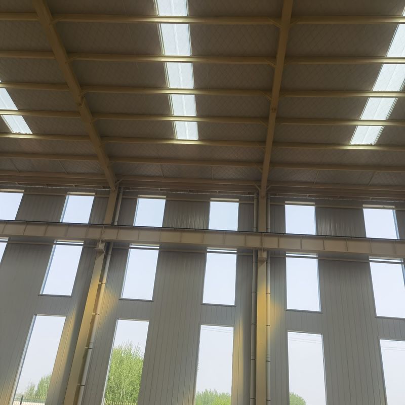 36m Large Clear Span Steel Structure Workshop com estrutura de secção H e telhado de gable para os EUA