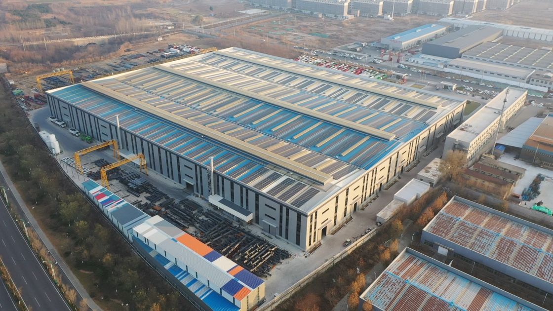 Construir armazém de aço projetado para alta altura e grande comprimento com oficina de estrutura de aço pré-fabricada à prova de furacões