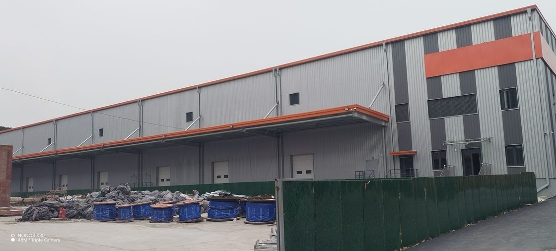 OEM Farmacêutica Logística Edifícios metálicos pré-fabricados Secção H Portal Estrutura de estrutura de aço