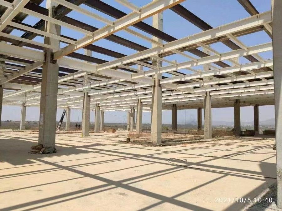 Parque de logística da cadeia de frio de grande comprimento Prefabricado Estrutura de aço pré-fabricada Estação de armazenamento Armazém para medicina de frutas